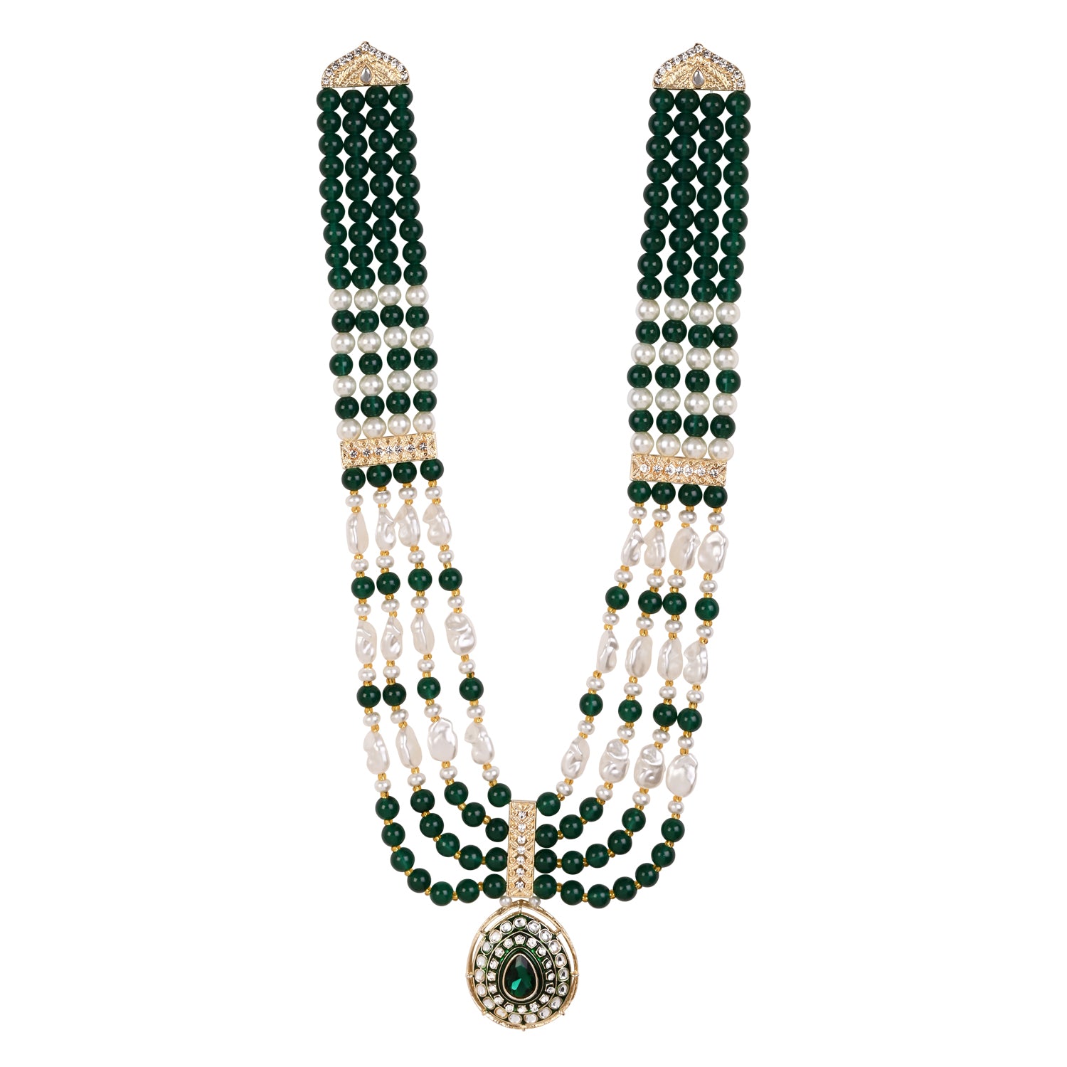 Advik - Green Necklace For Men