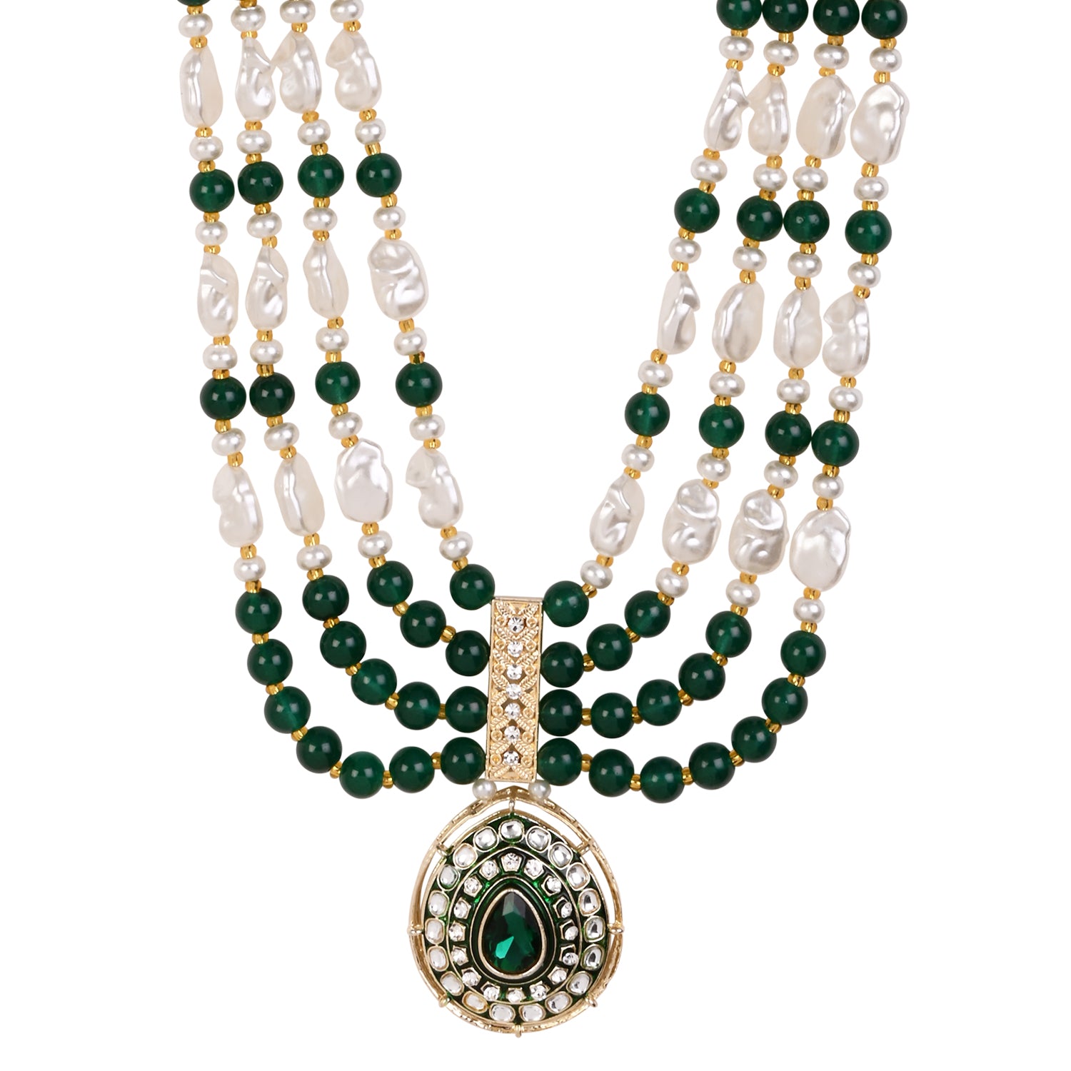 Advik - Green Necklace For Men