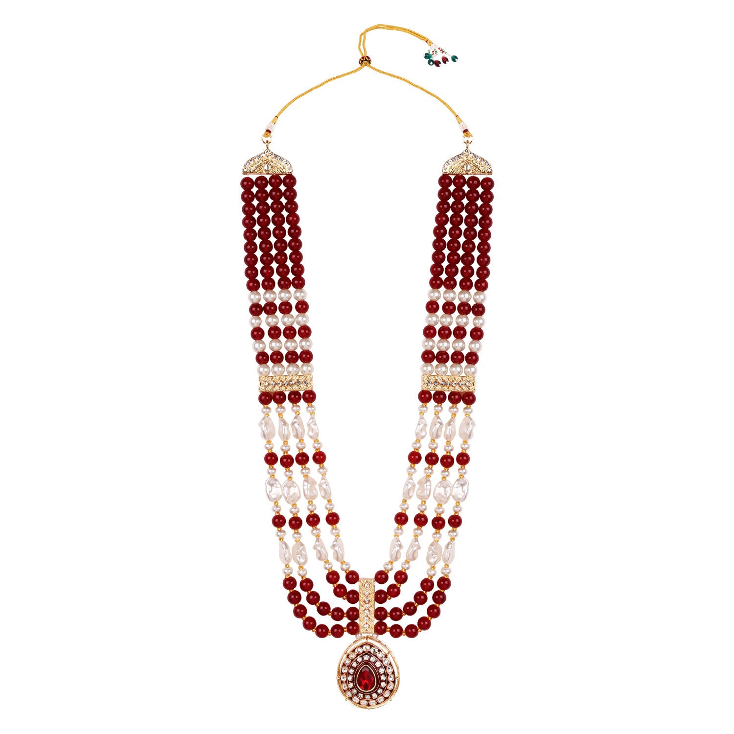 Advik - Maroon Necklace For Men