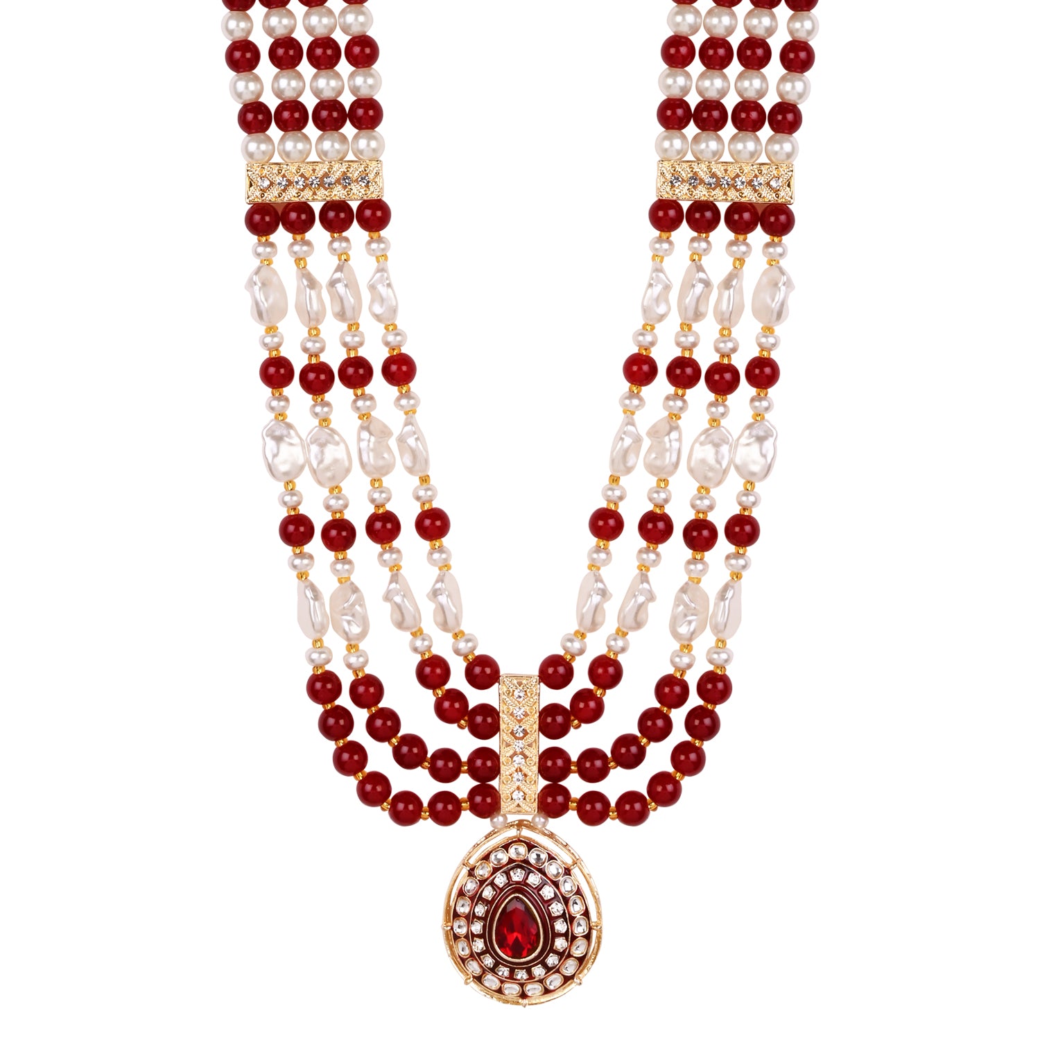 Advik - Maroon Necklace For Men