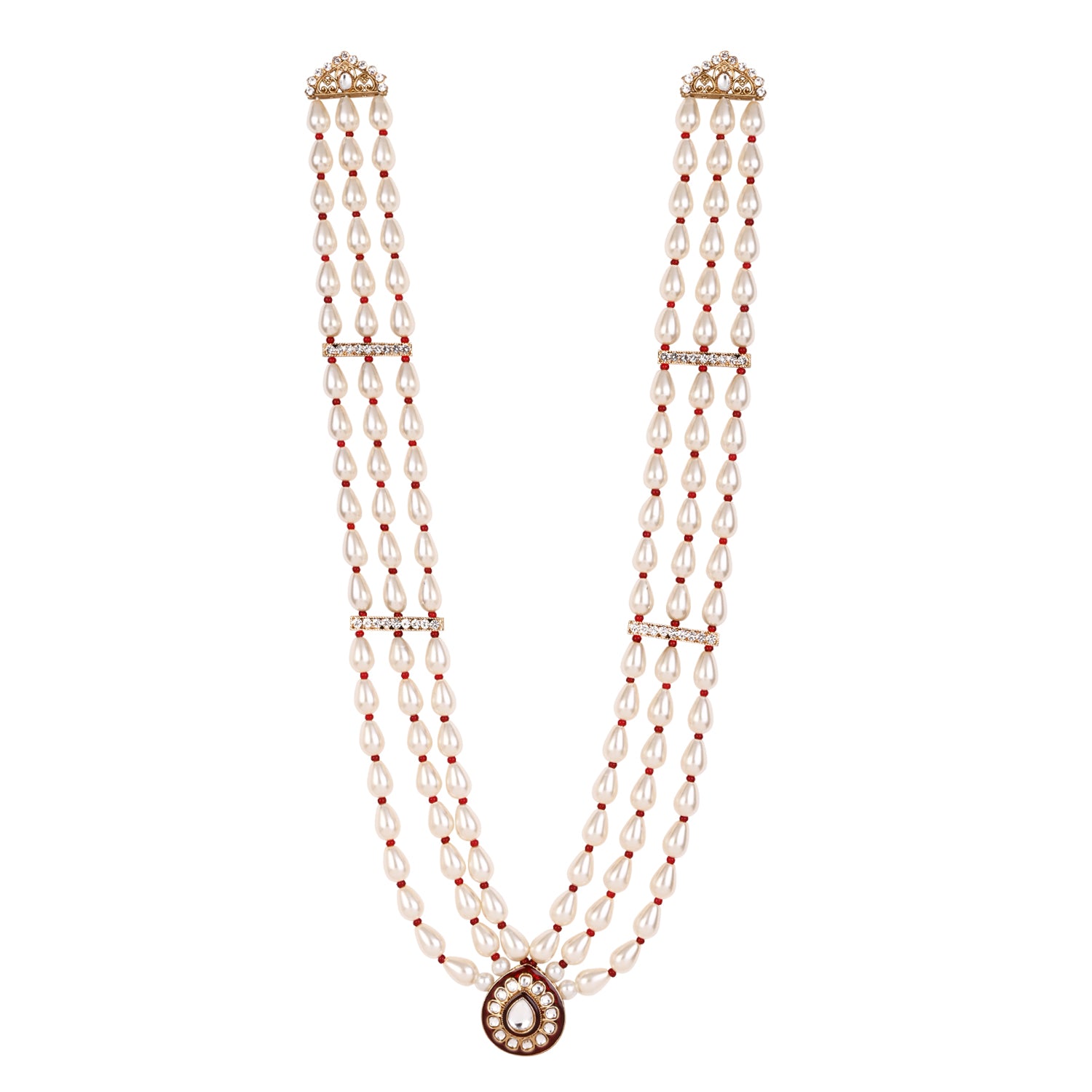 Darsh - Maroon Necklace For Men
