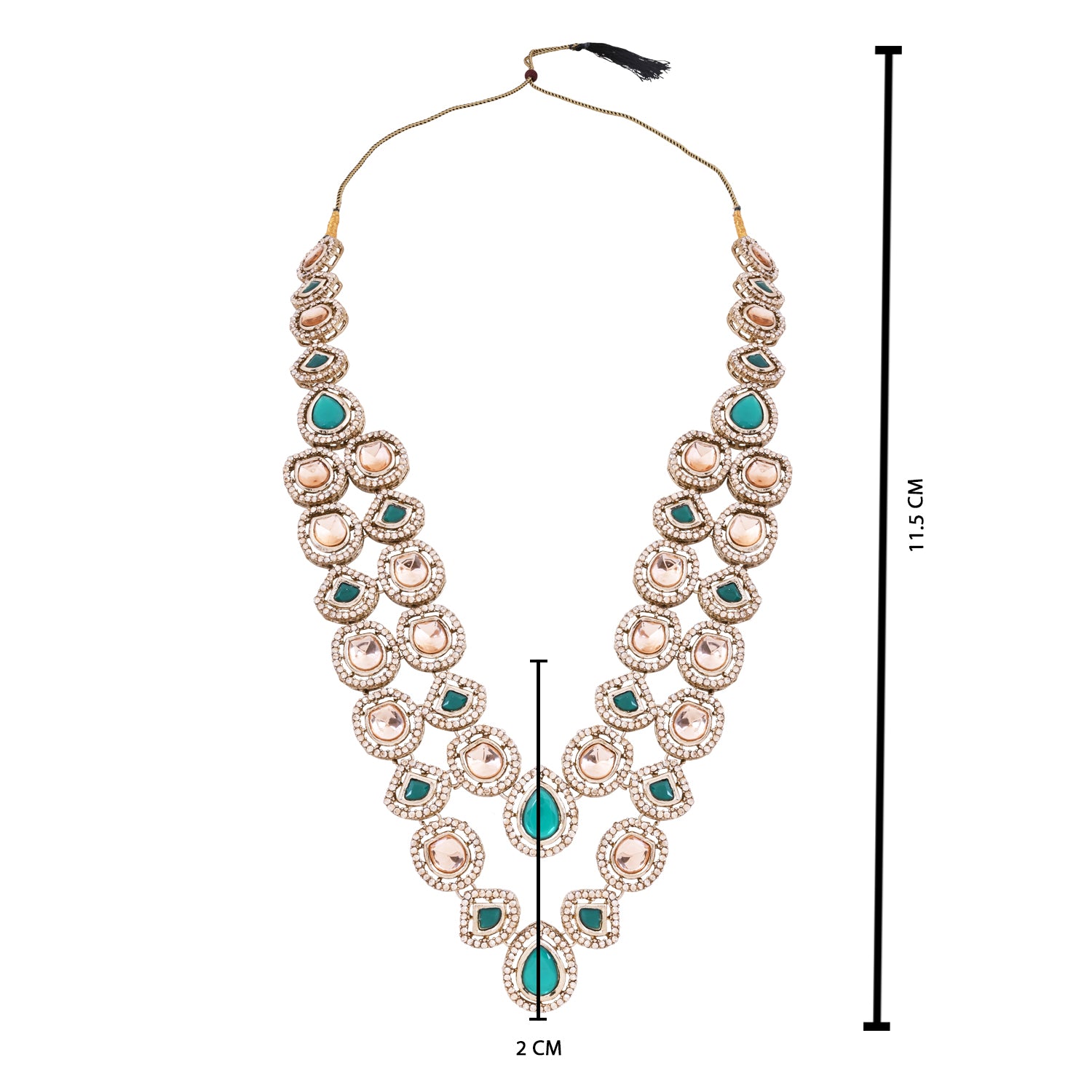 Zorav - Green Kundan Mala