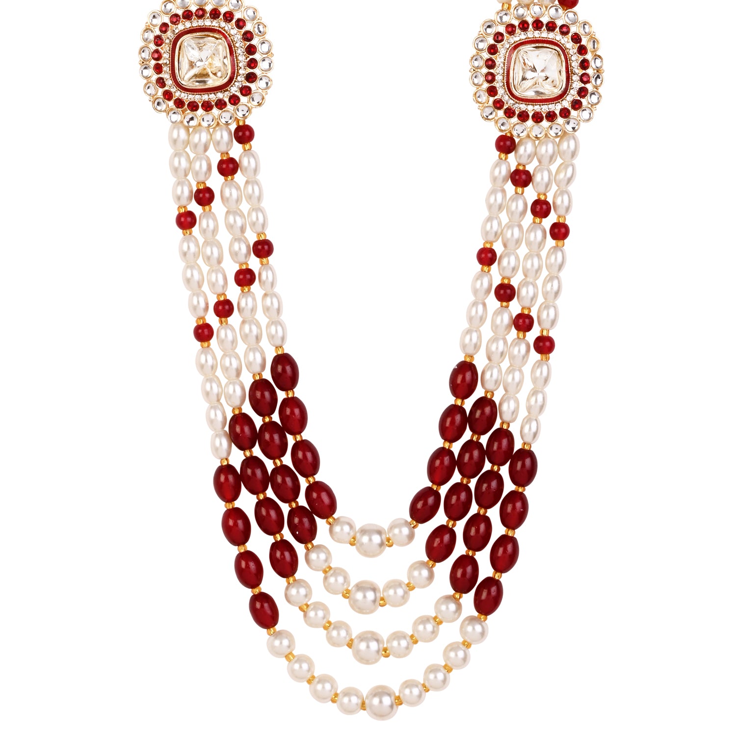 Hridaan - Maroon Necklace For Men