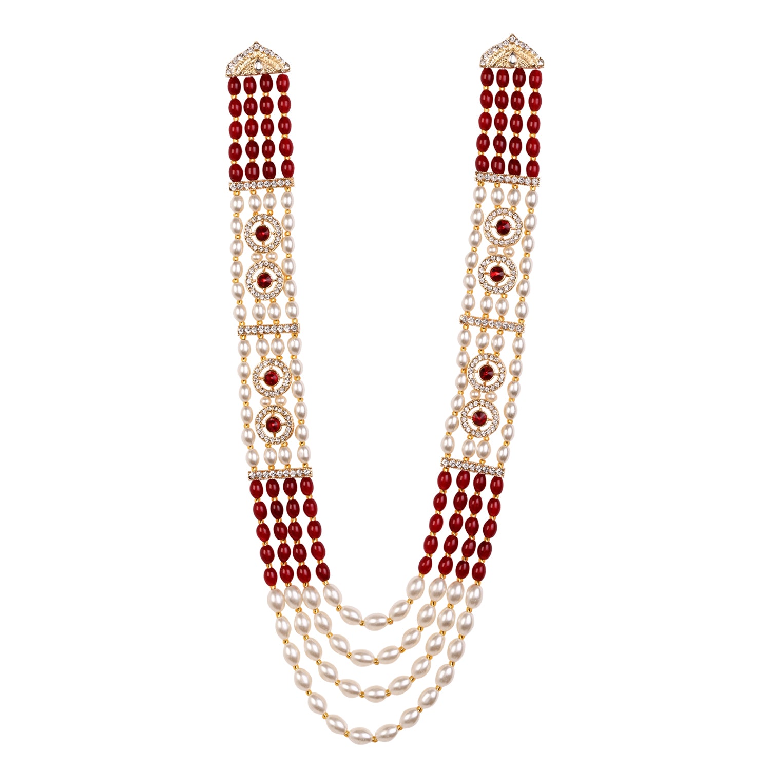 Nivaan - Maroon Necklace For Men