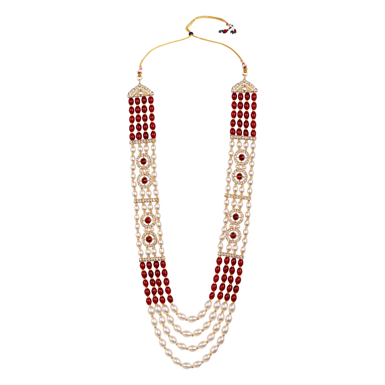 Nivaan - Maroon Necklace For Men