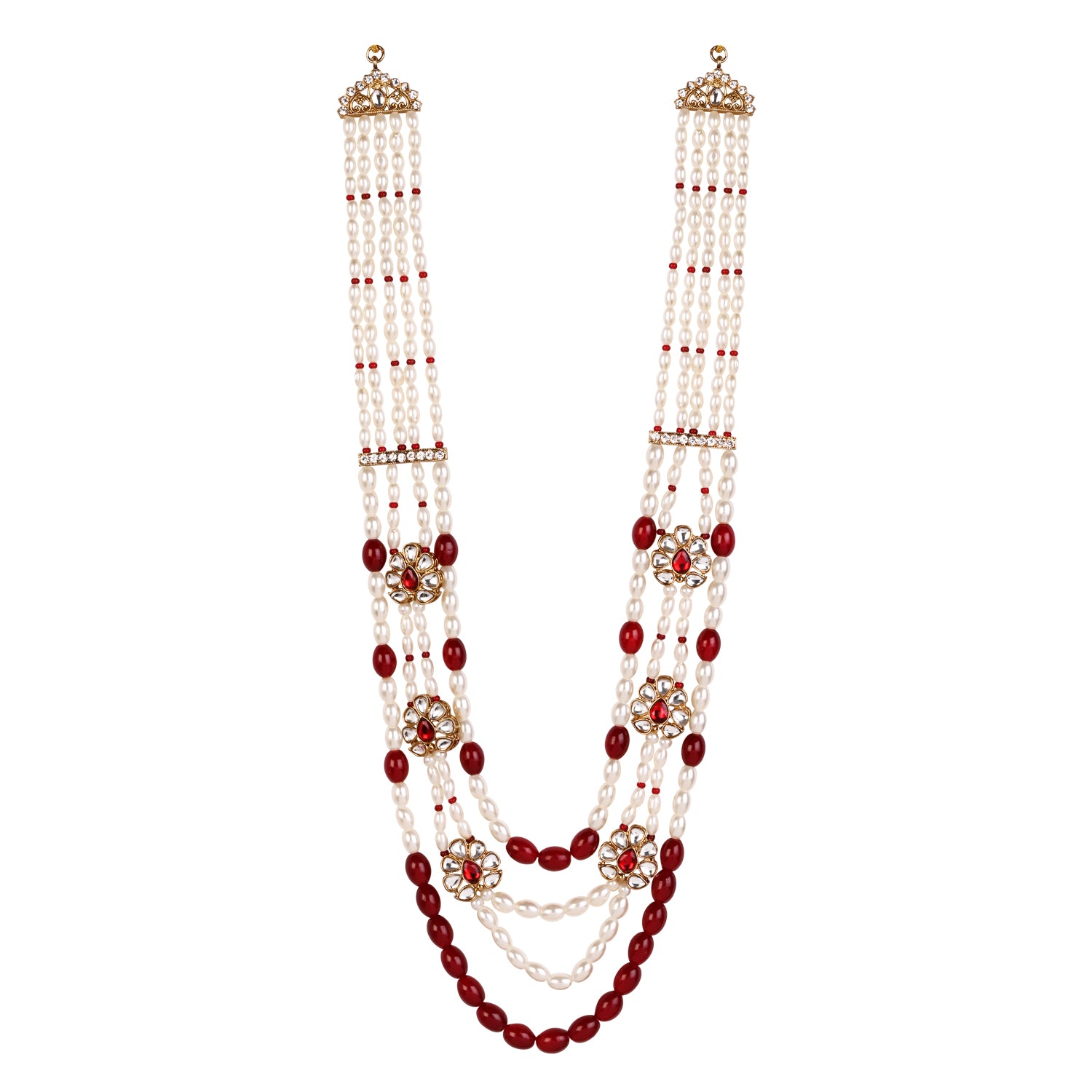 Shaurya - Maroon Necklace For Men