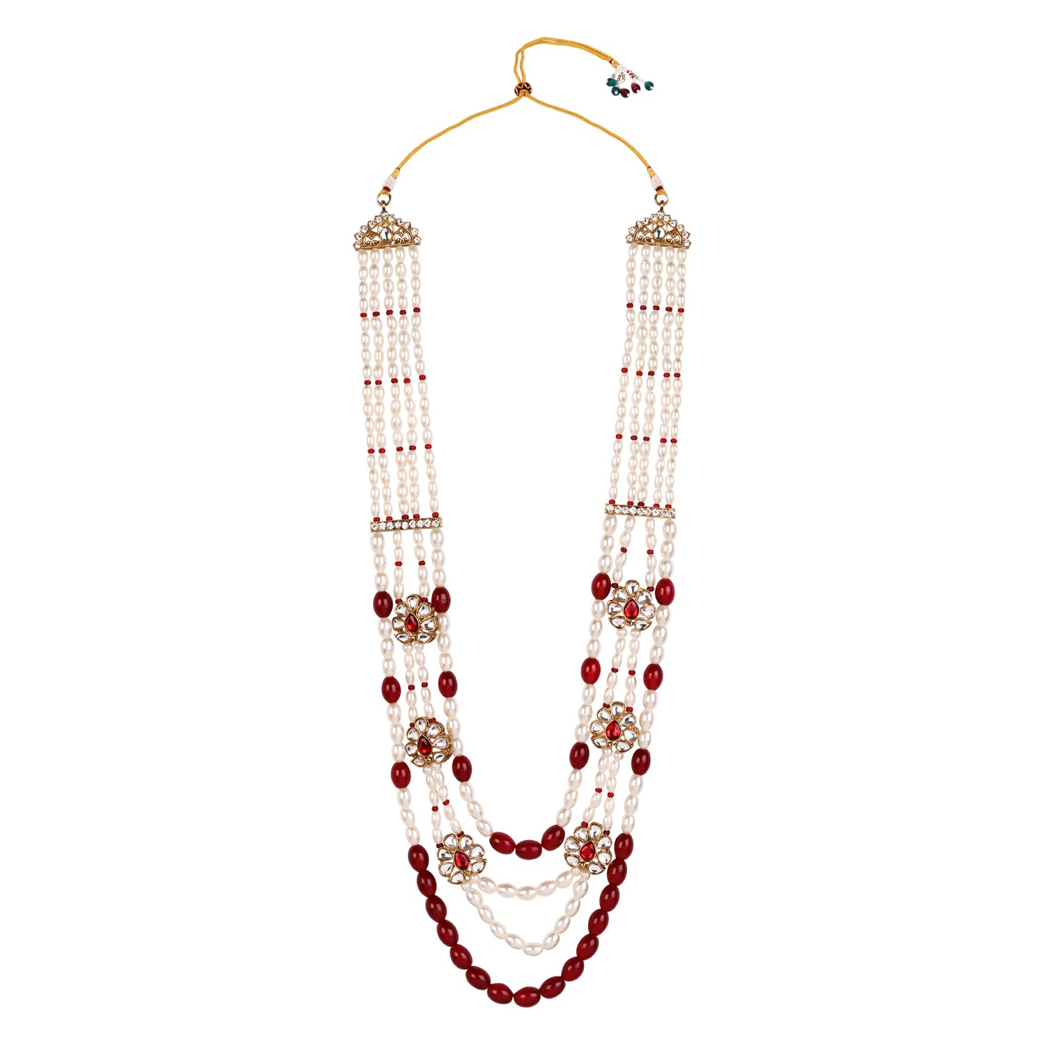 Shaurya - Maroon Necklace For Men