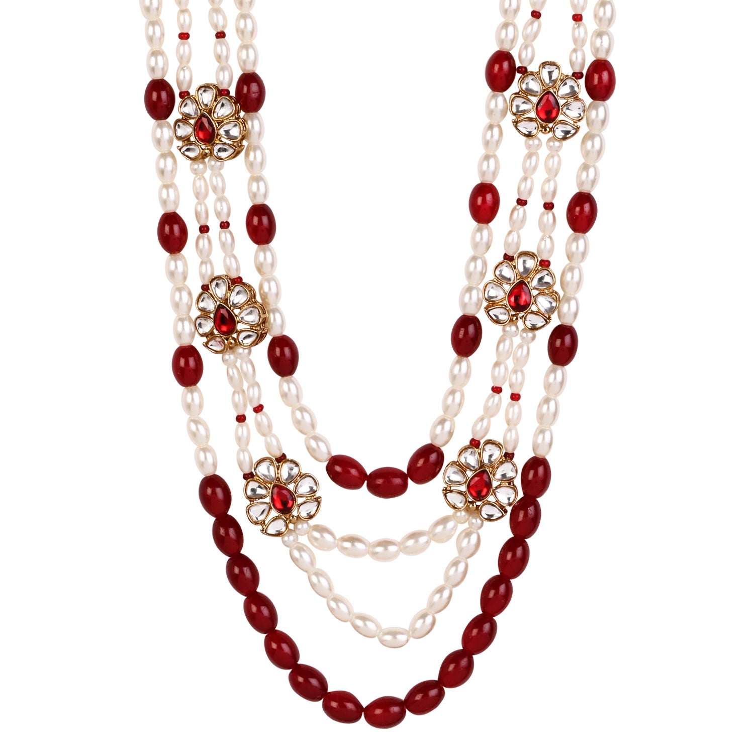 Shaurya - Maroon Necklace For Men
