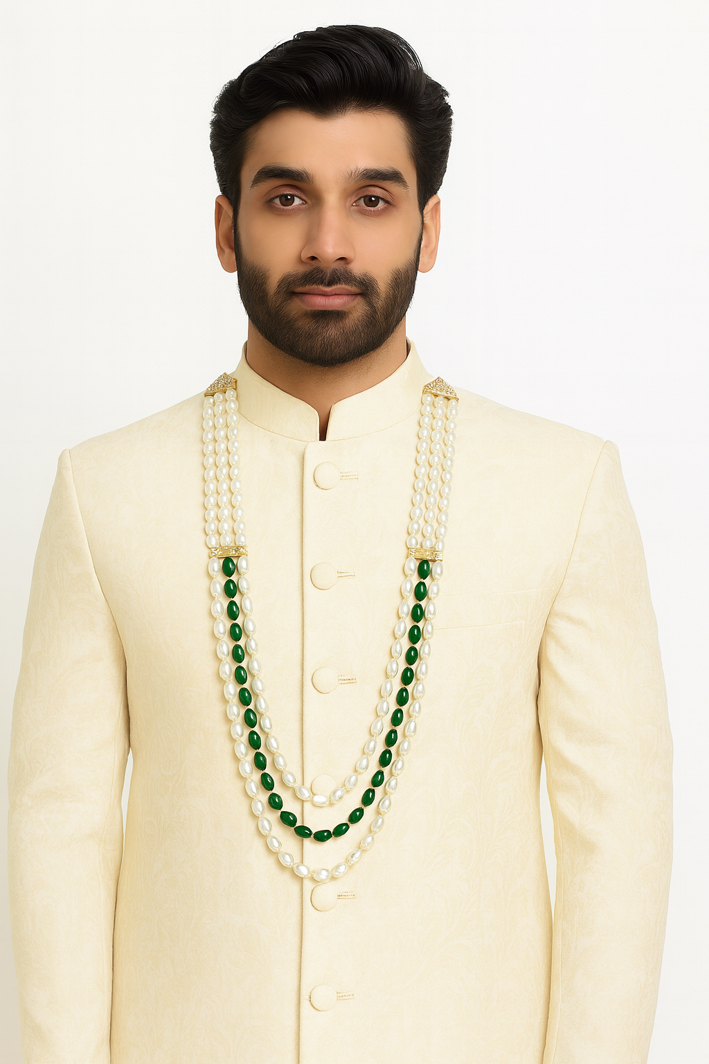 Aditya - Green Necklace For Men