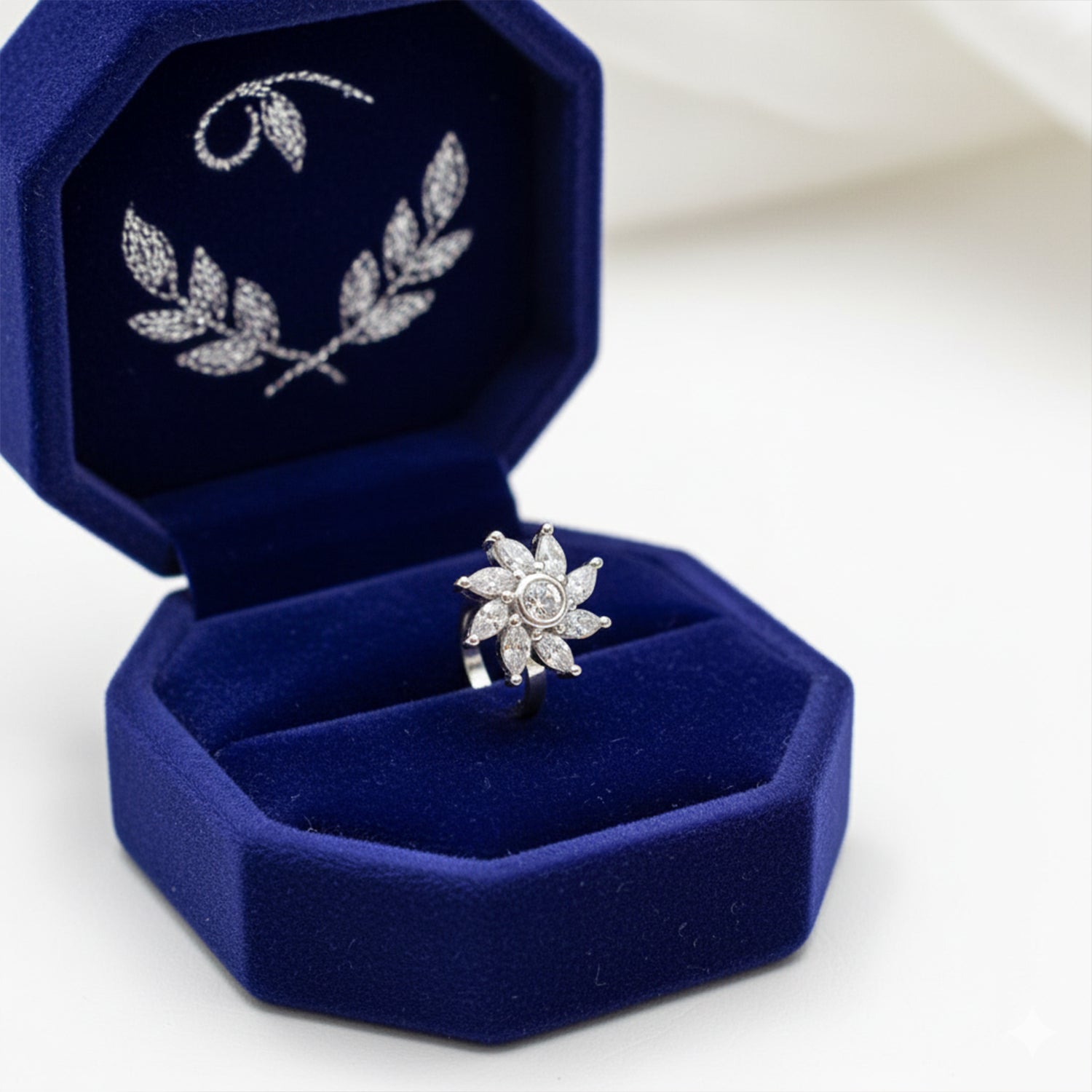 Raaya - Stylish American Diamond Floral Nose Pin