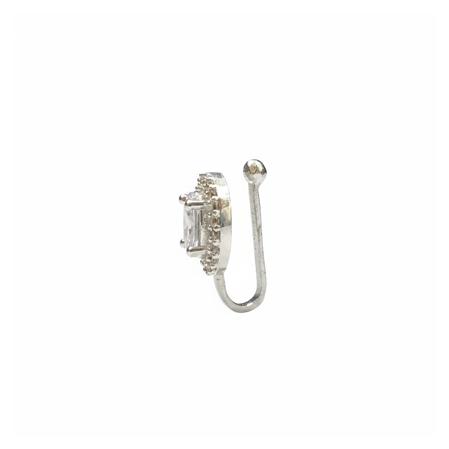 Yuti - Elegant Round American Diamond Nose Pin