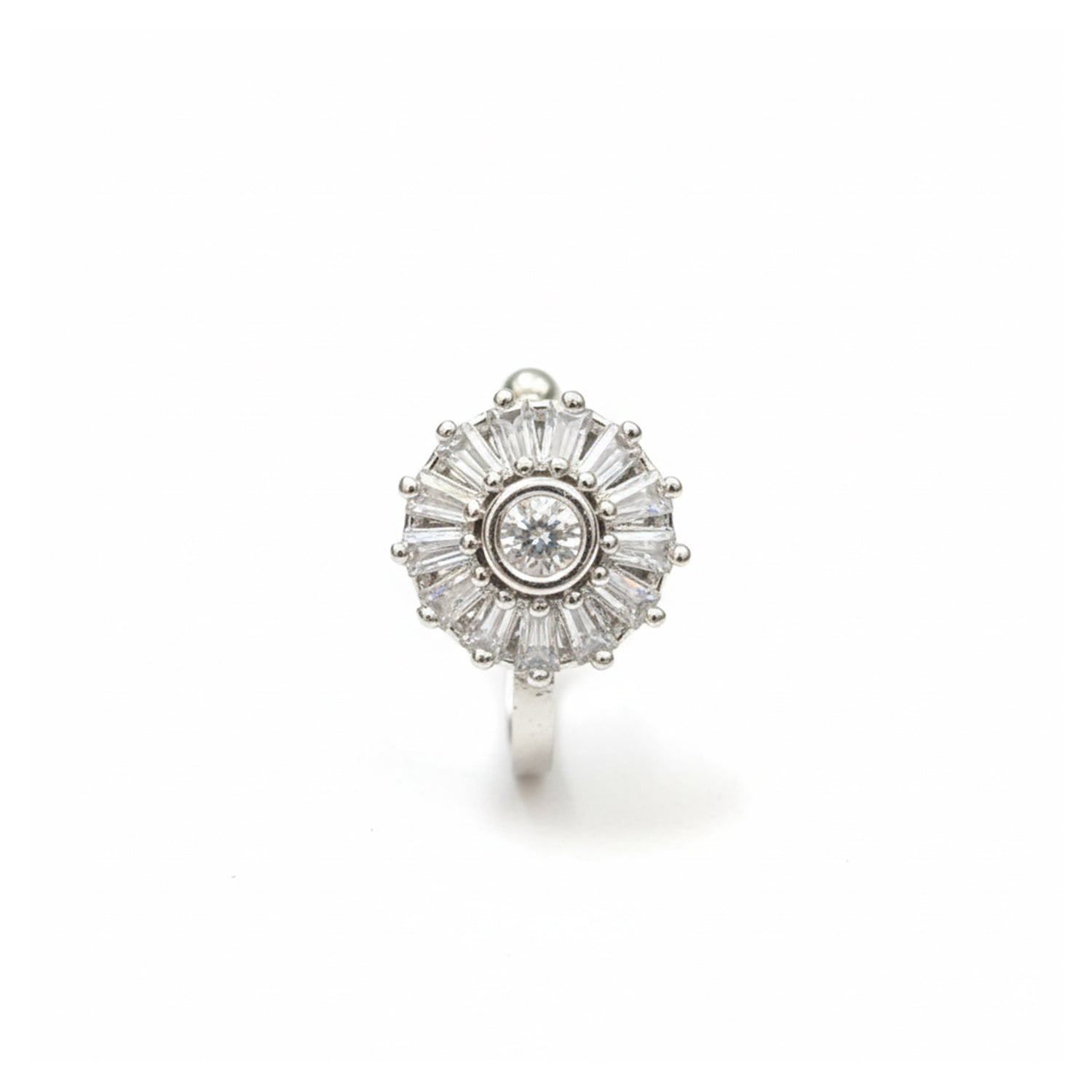 Chrisha - Sunburst American Diamond Nose Pin