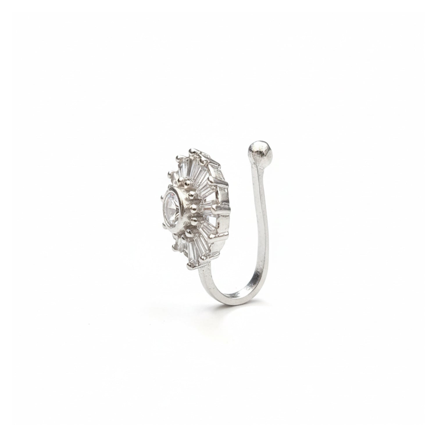 Chrisha - Sunburst American Diamond Nose Pin