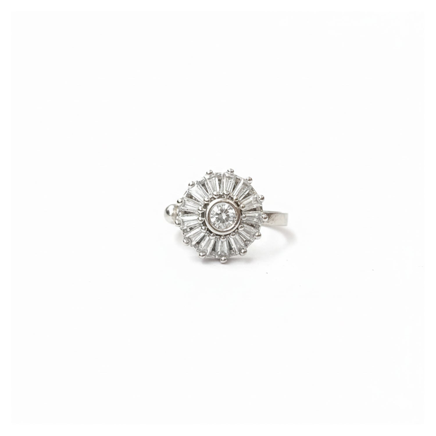 Chrisha - Sunburst American Diamond Nose Pin