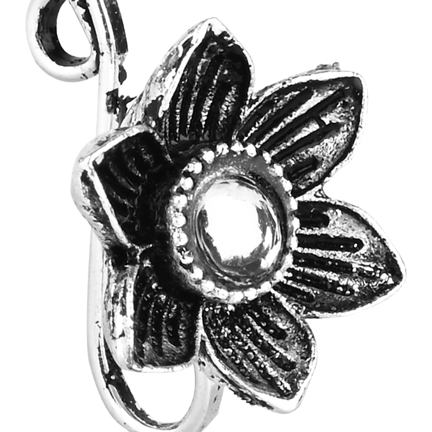Indrani Oxidised NosePin