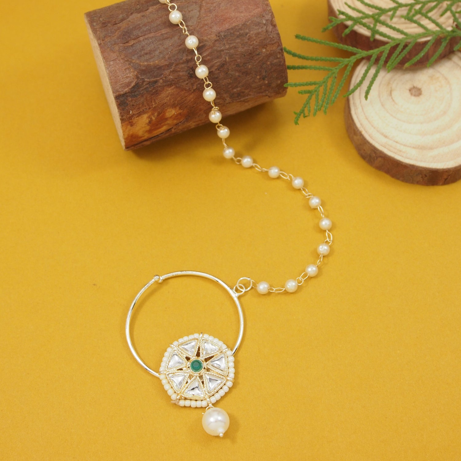 Palakshi - Green Nose Ring