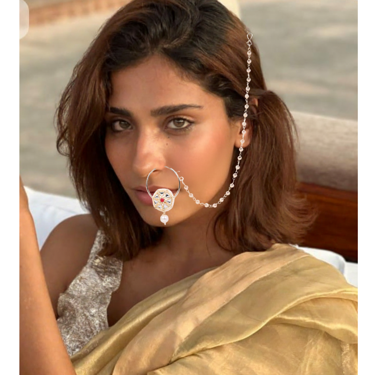 Palakshi - Pink Nose Ring