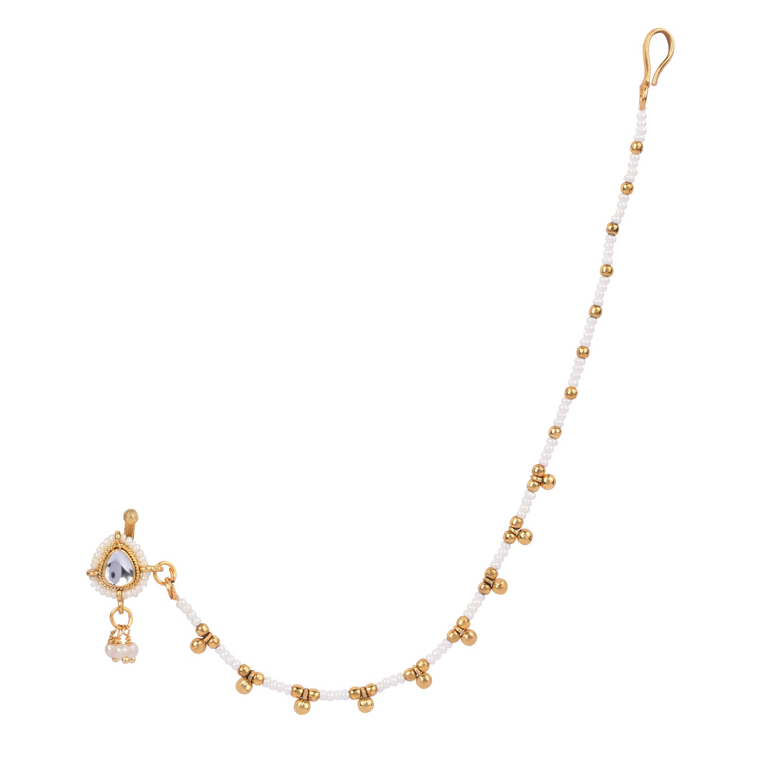 Dhanya - White Nose Ring