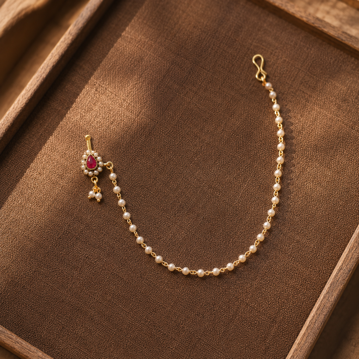 Raksha Ruby Nose Pin