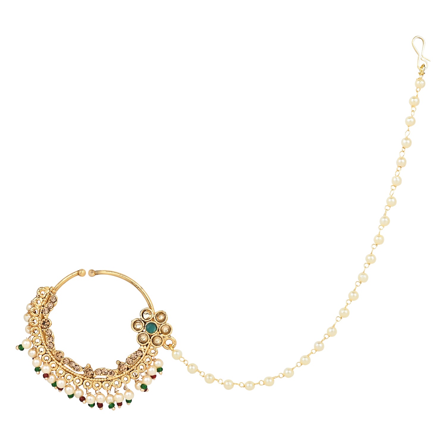 Krina Green Nose Ring