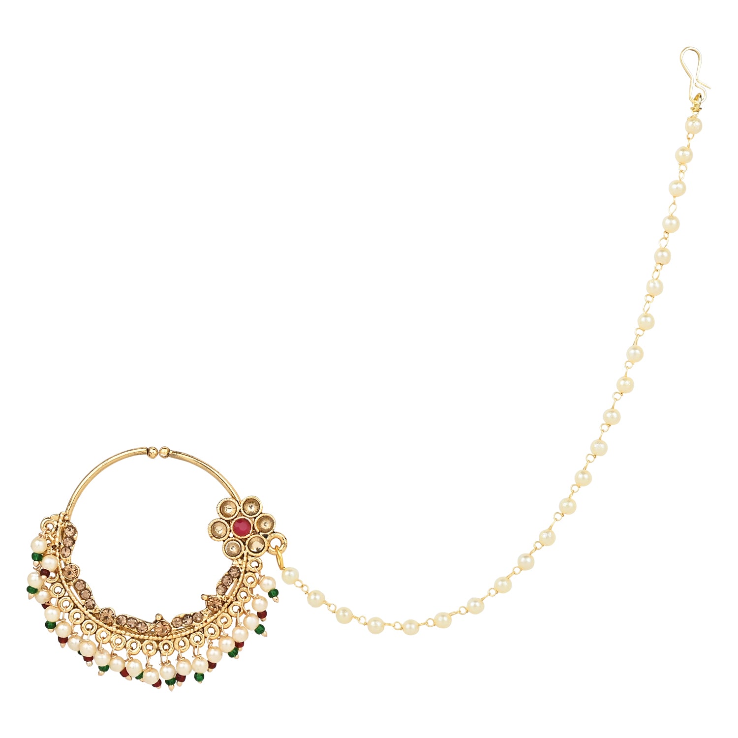 Krina Maroon Nose Ring