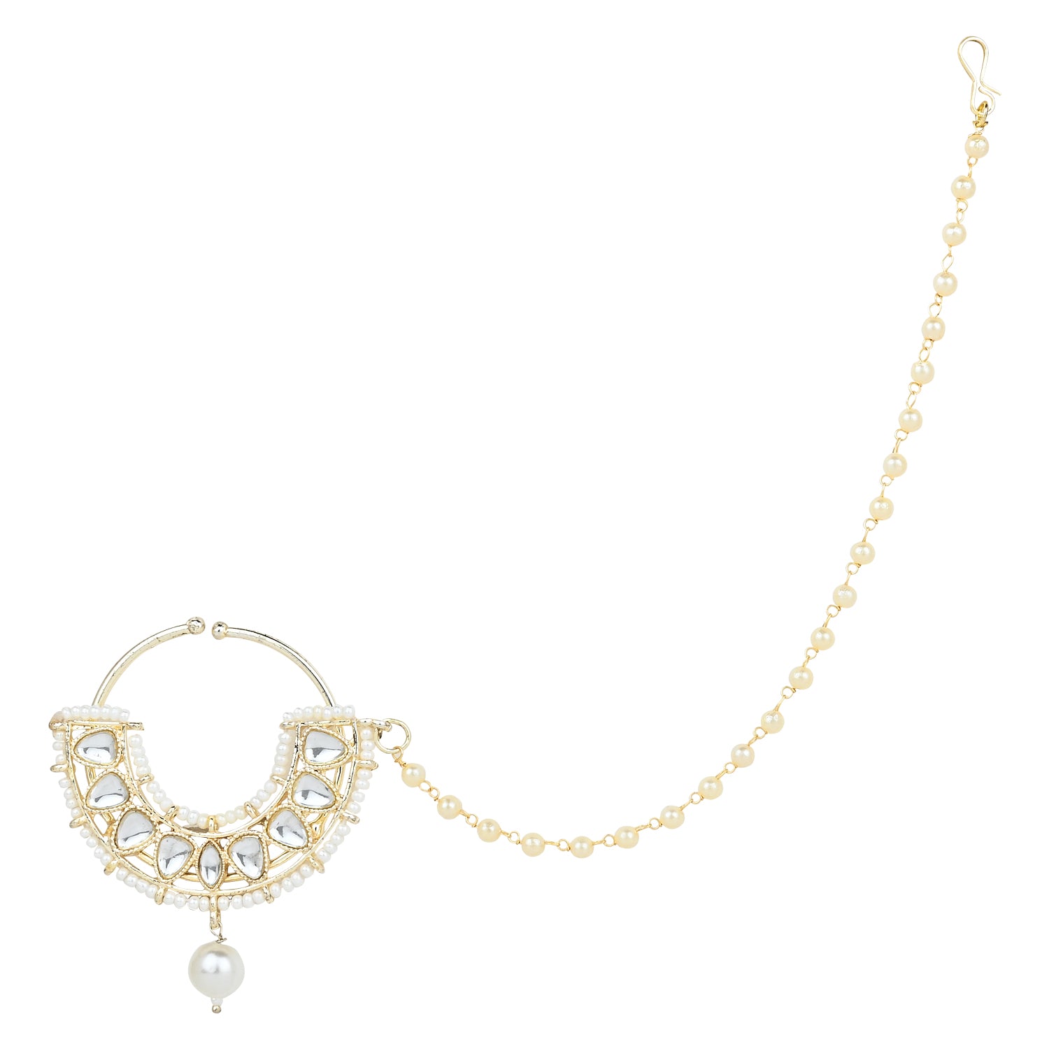 Zivika White Nose Ring