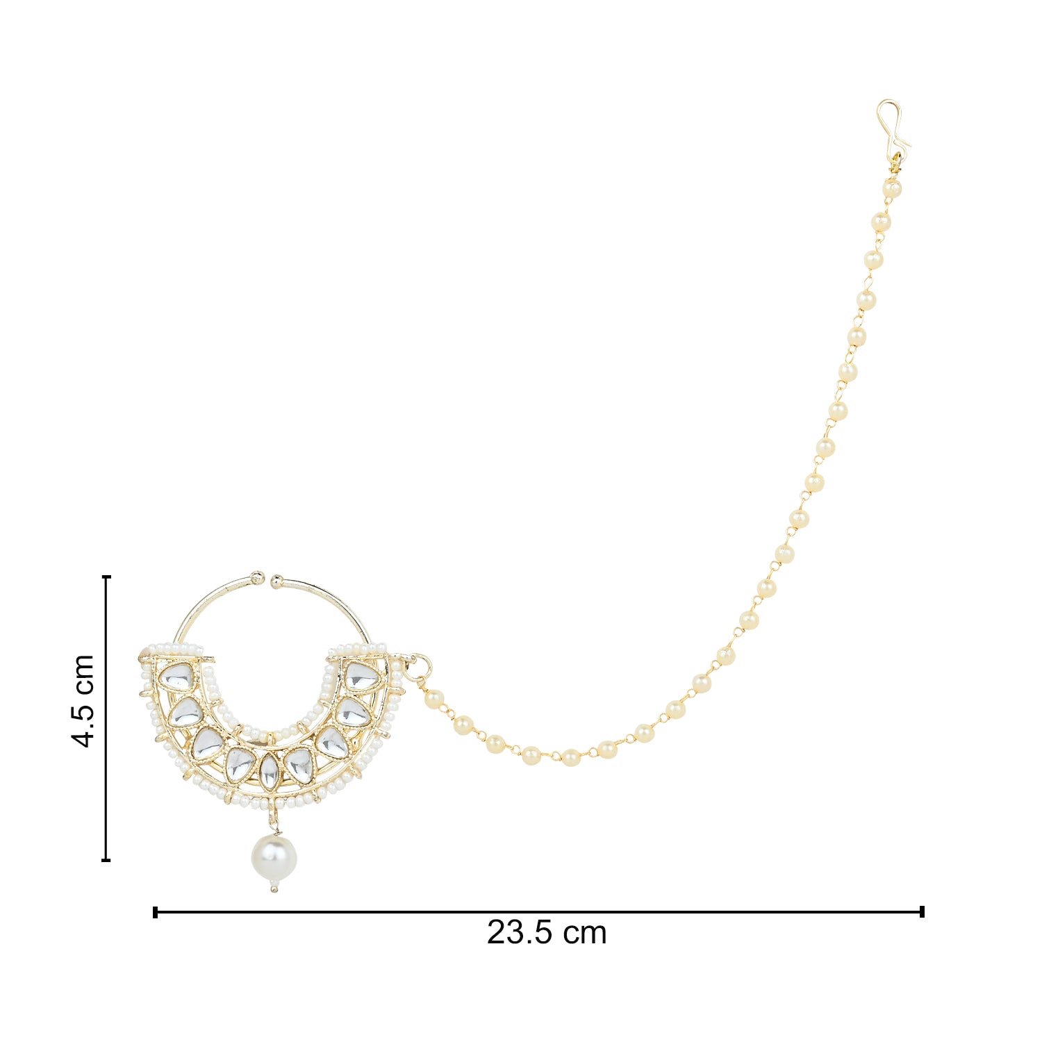 Zivika White Nose Ring