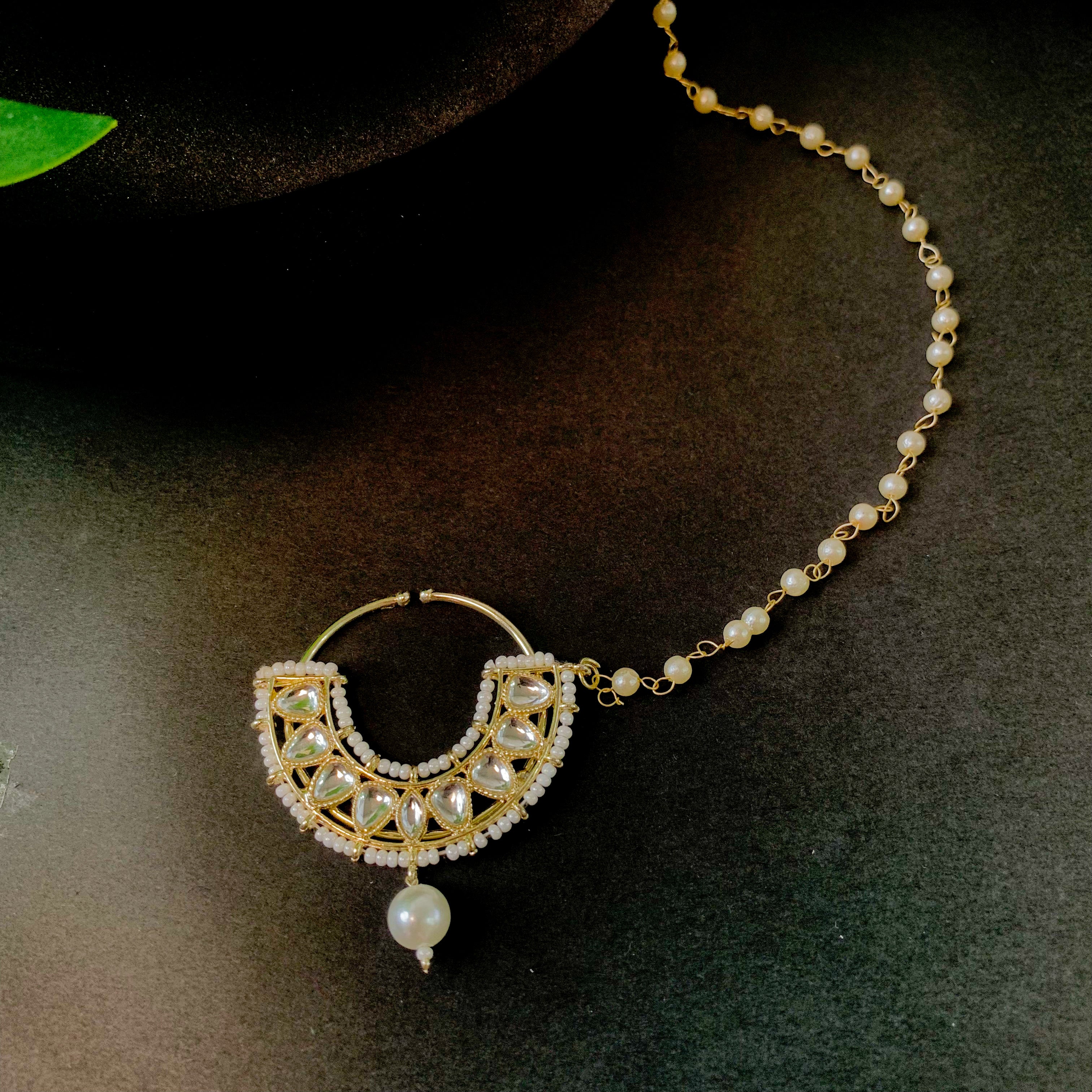 Zivika White Nose Ring