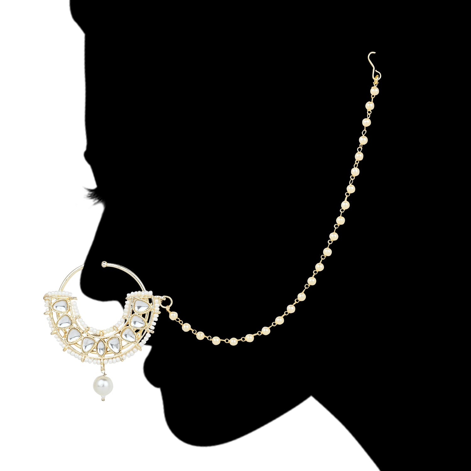 Zivika White Nose Ring