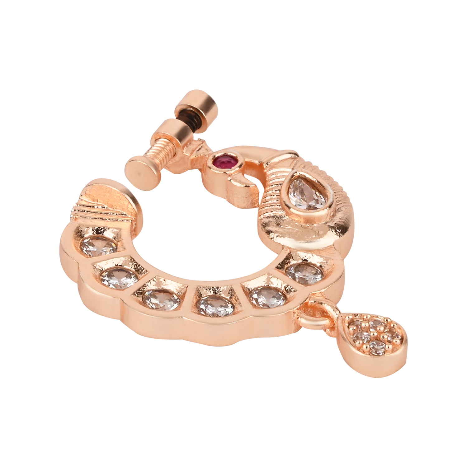 Shreeya Rosegold NosePin