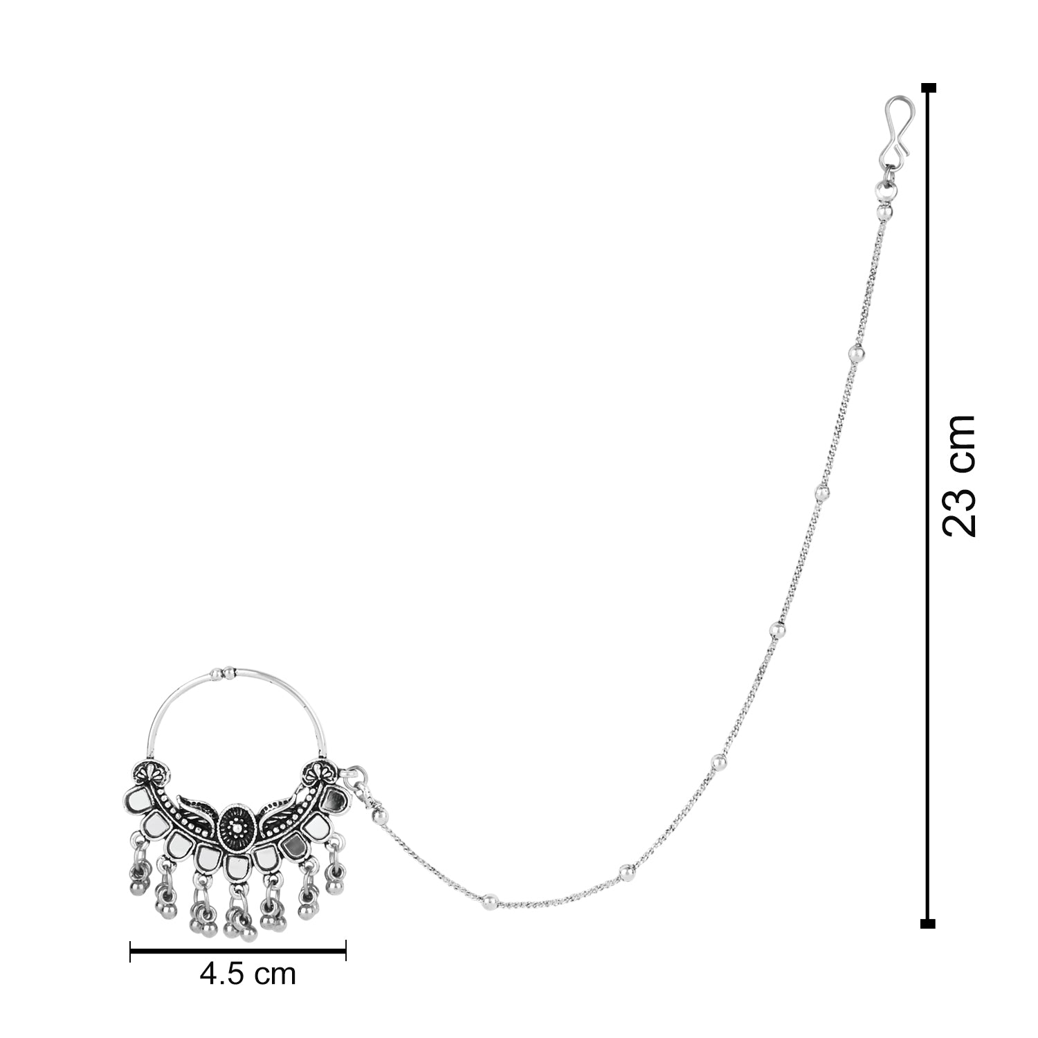 Hritvi Oxidised NoseRing