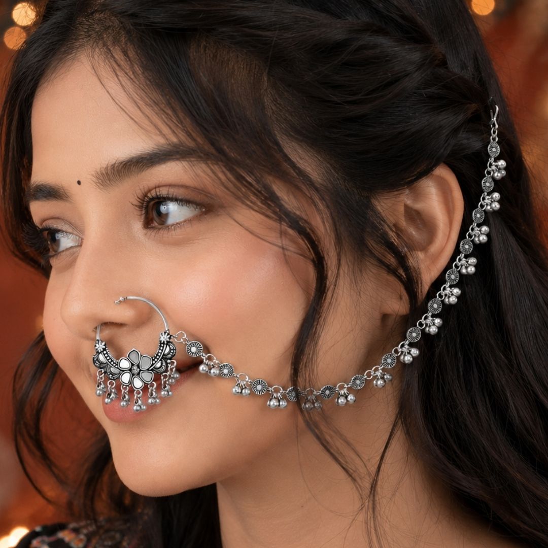 Parthika Oxidised NoseRing