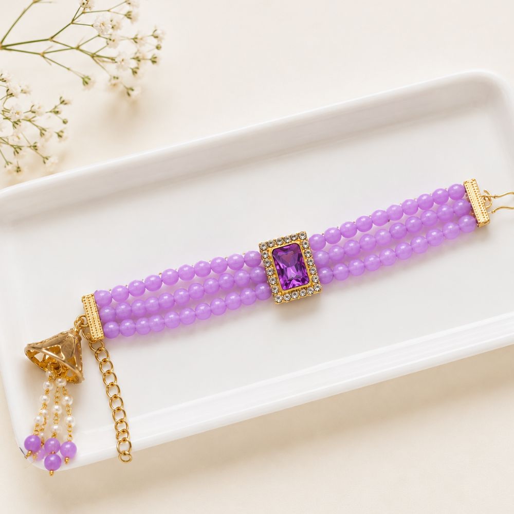 Alluring Pearl & Kundan Bracelet