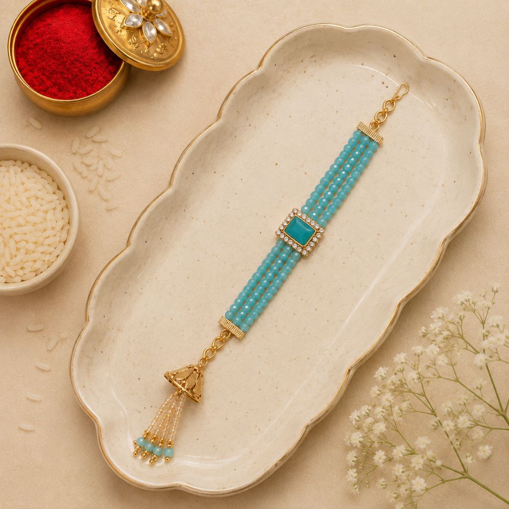 Gold Plated Hanging Pearl Studded Bracelet