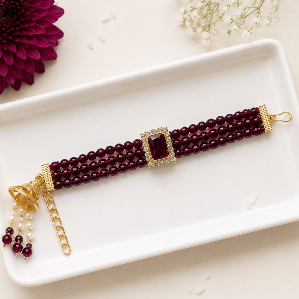 Alluring Pearl & Kundan Bracelet