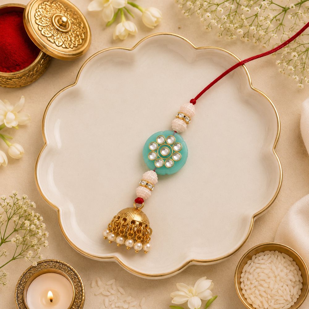Gold Plated Hanging Pearl Studded Bracelet