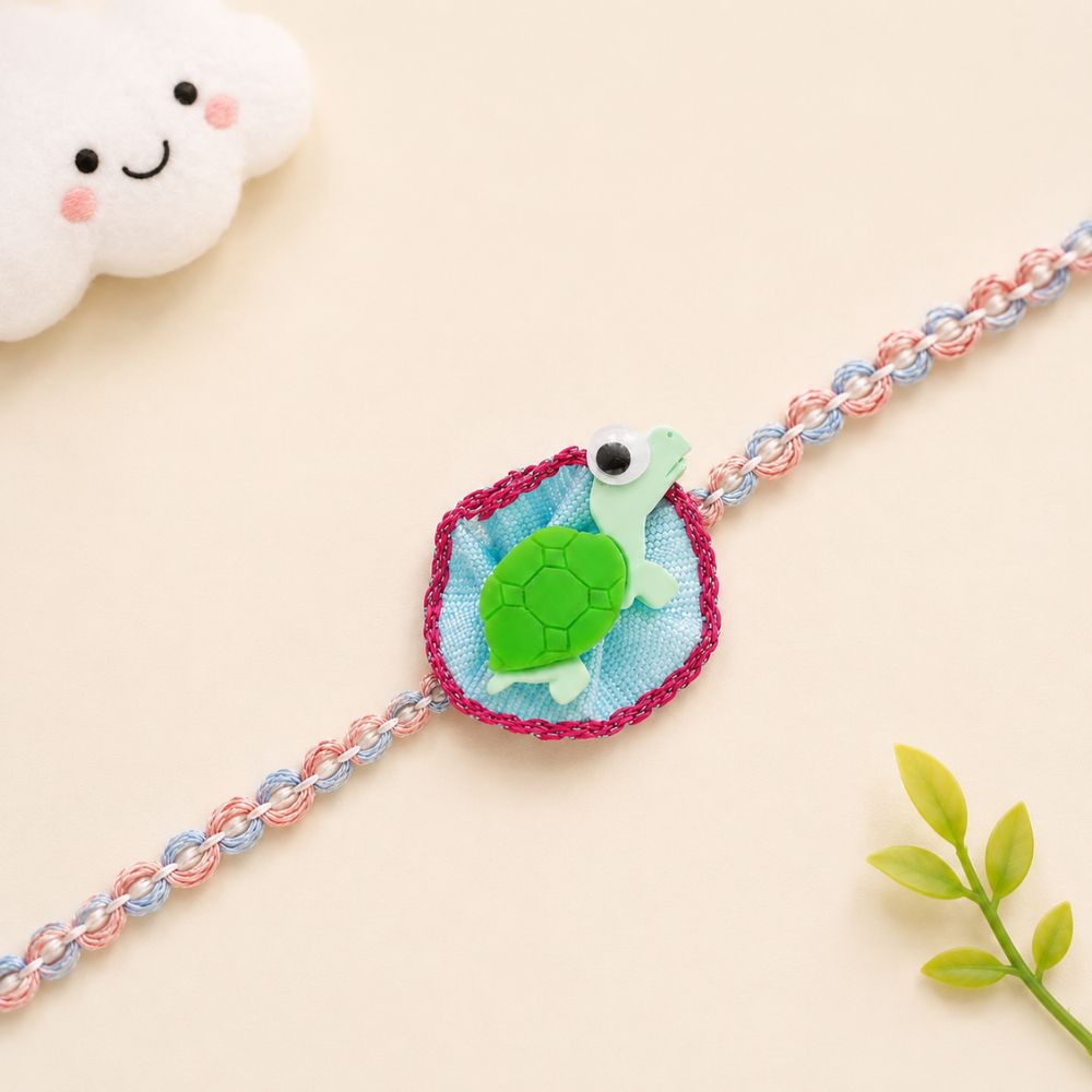 Adorable Kid's Tortoise Cartoon character Rakhi