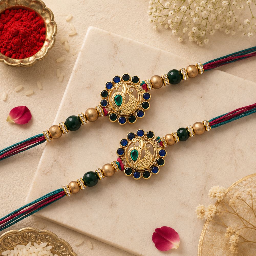 Designer Peacock Rakhi for Brother