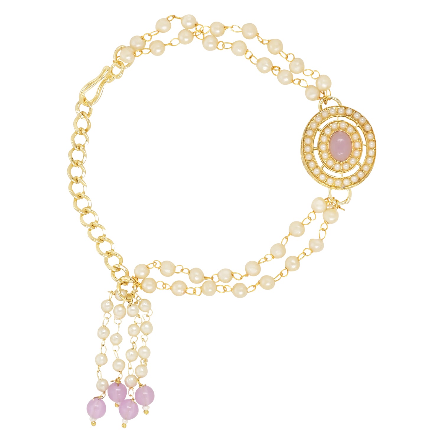 Alluring Pearl & Kundan Lumba Rakhi