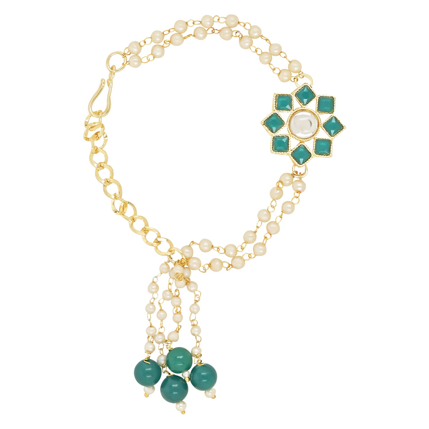 Alluring Pearl & Kundan Bracelet