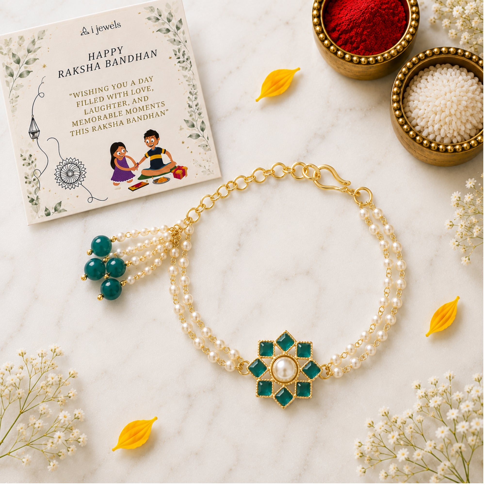 Alluring Pearl & Kundan Bracelet