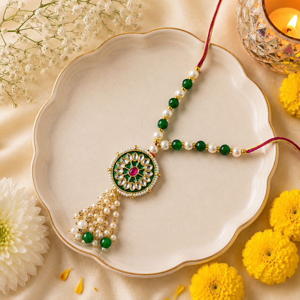 Alluring Pearl & Kundan Bracelet