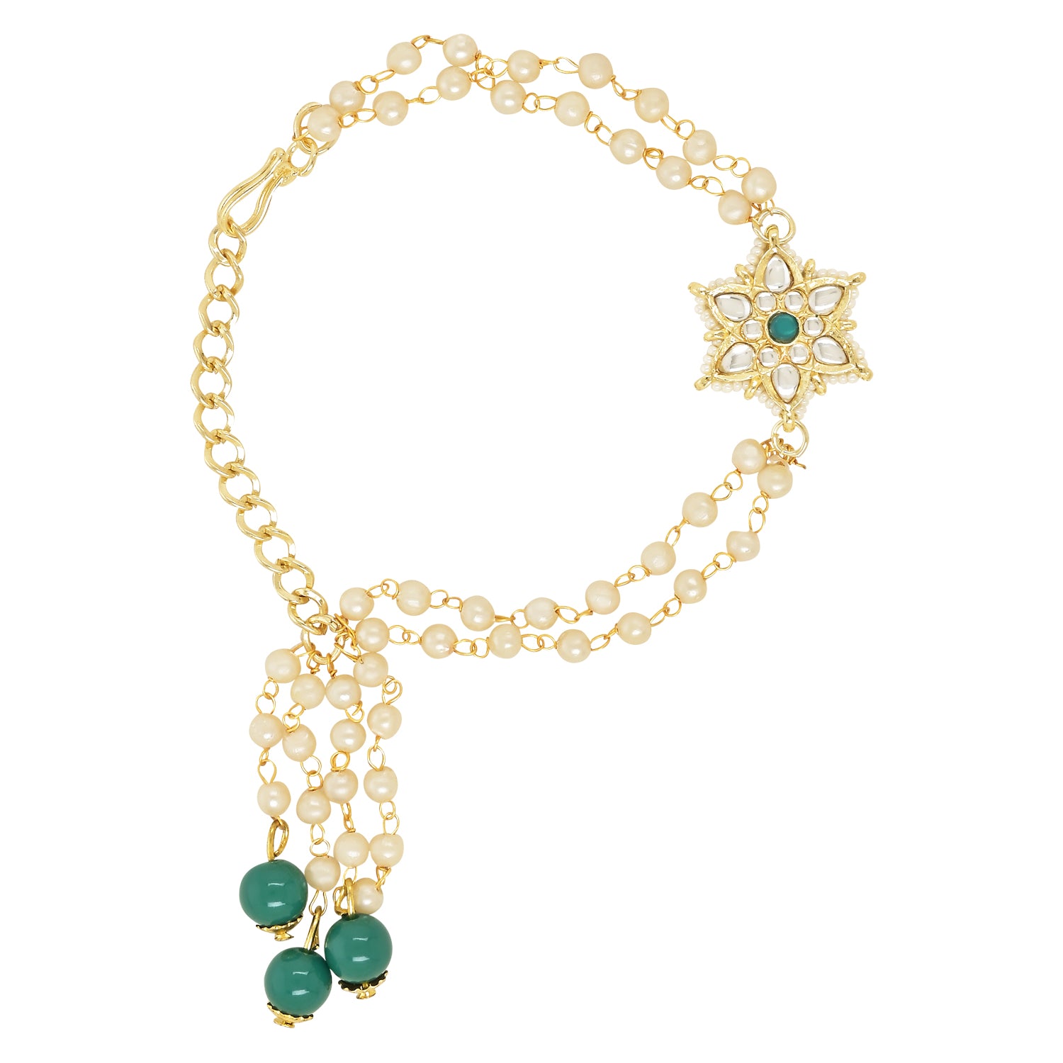 Alluring Pearl & Kundan Bracelet