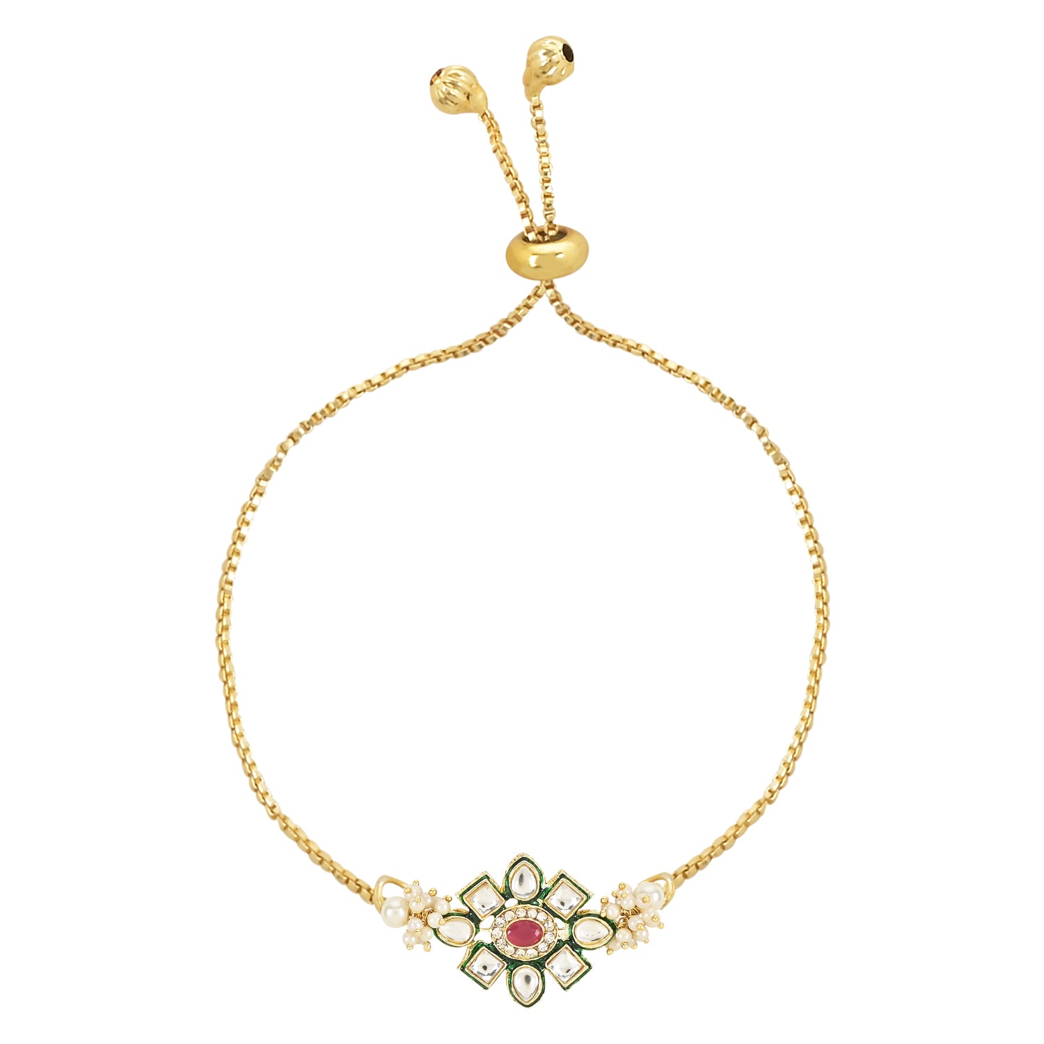 Alluring Pearl & Kundan Bracelet