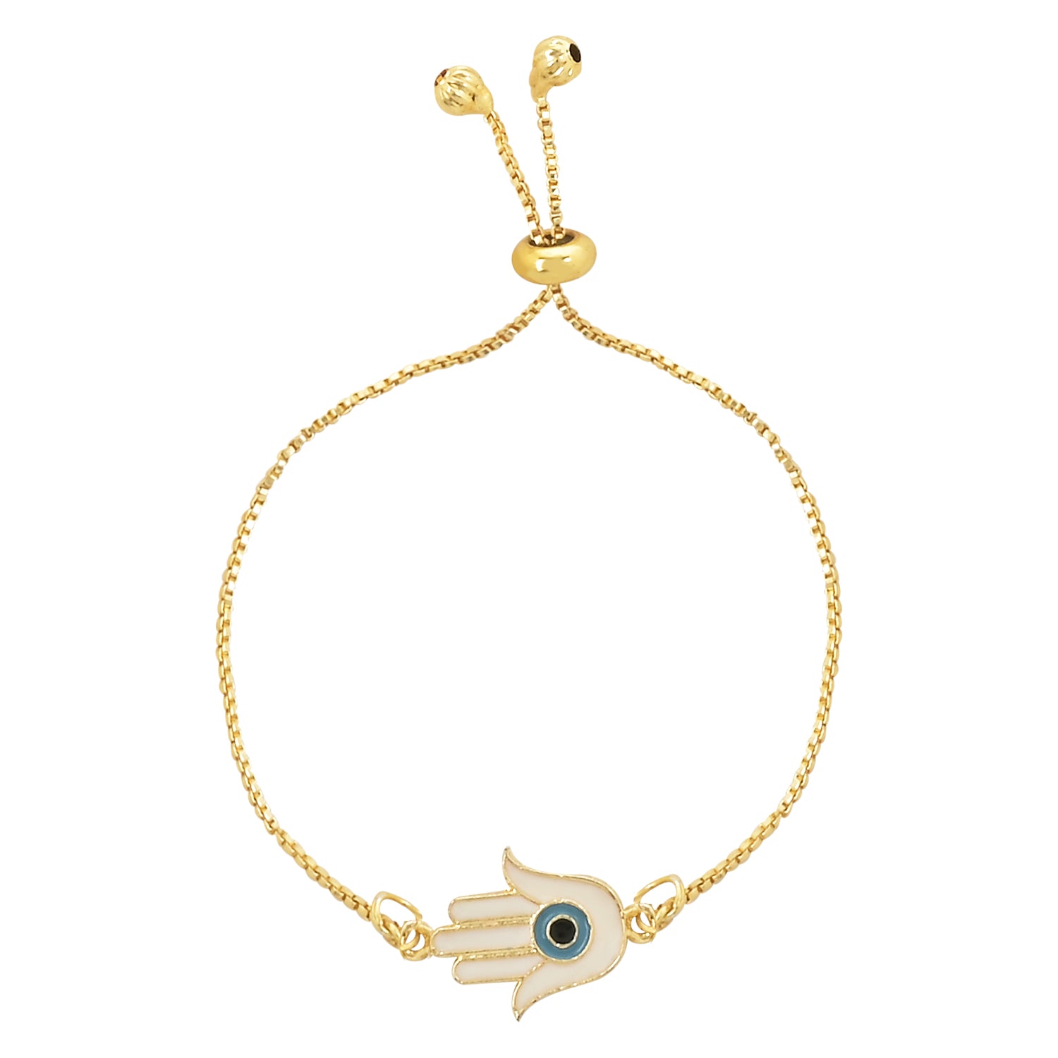 Hamsa Shape Enamel Bracelet
