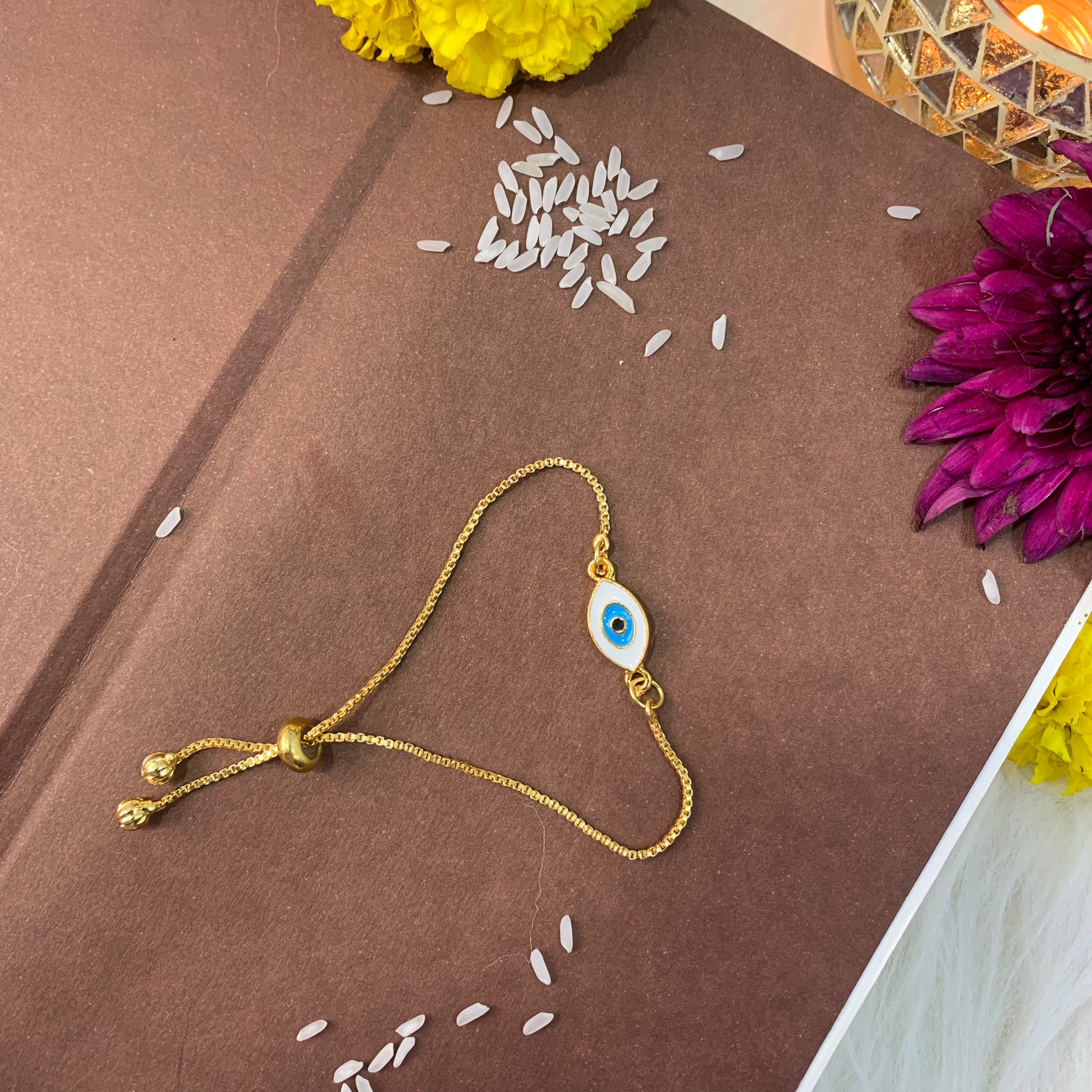 Evil Eye Shape Enamel Bracelet