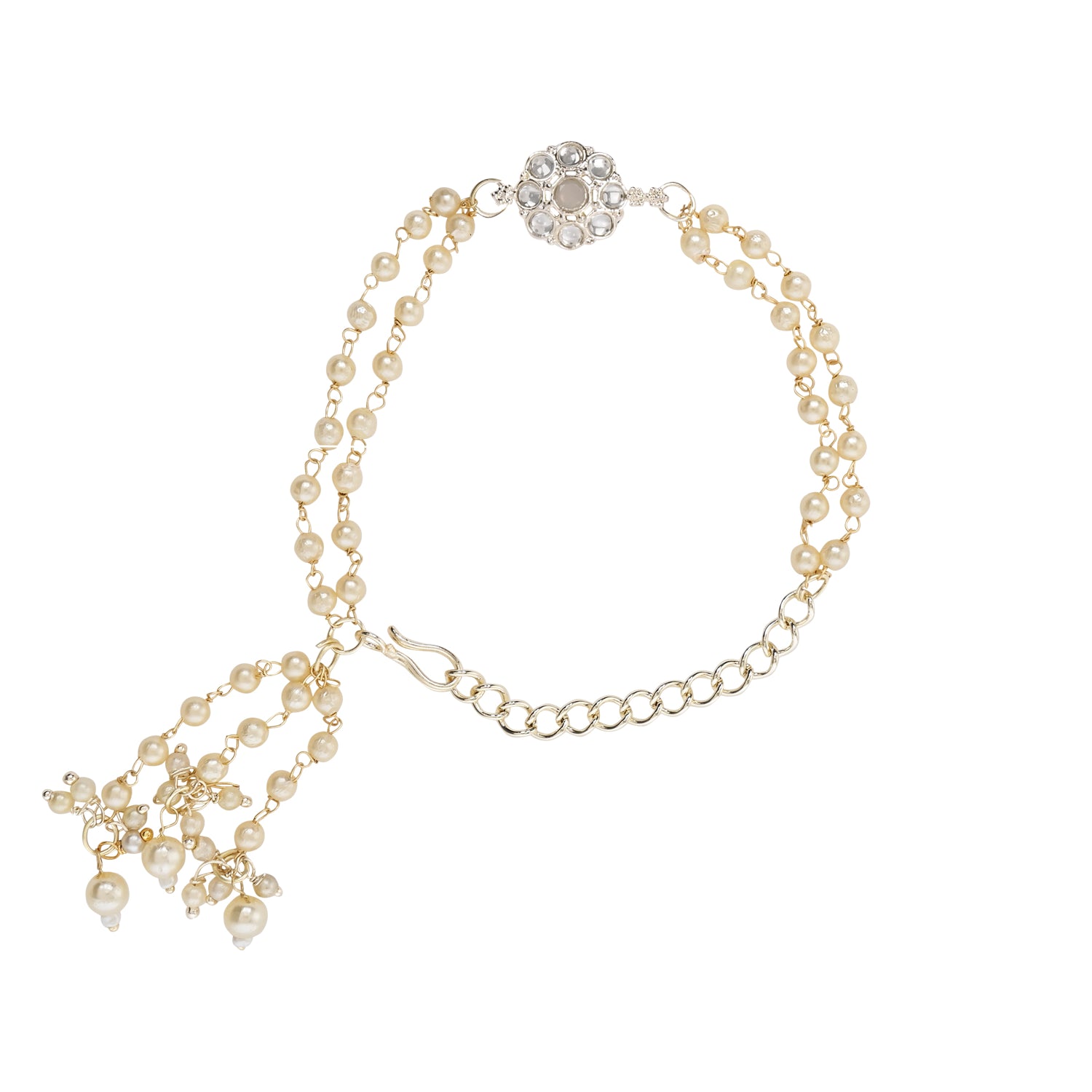 Elegant Bhaiya Bhabhi Lumba Pearl & Rakhi With Roli Chawal & Card