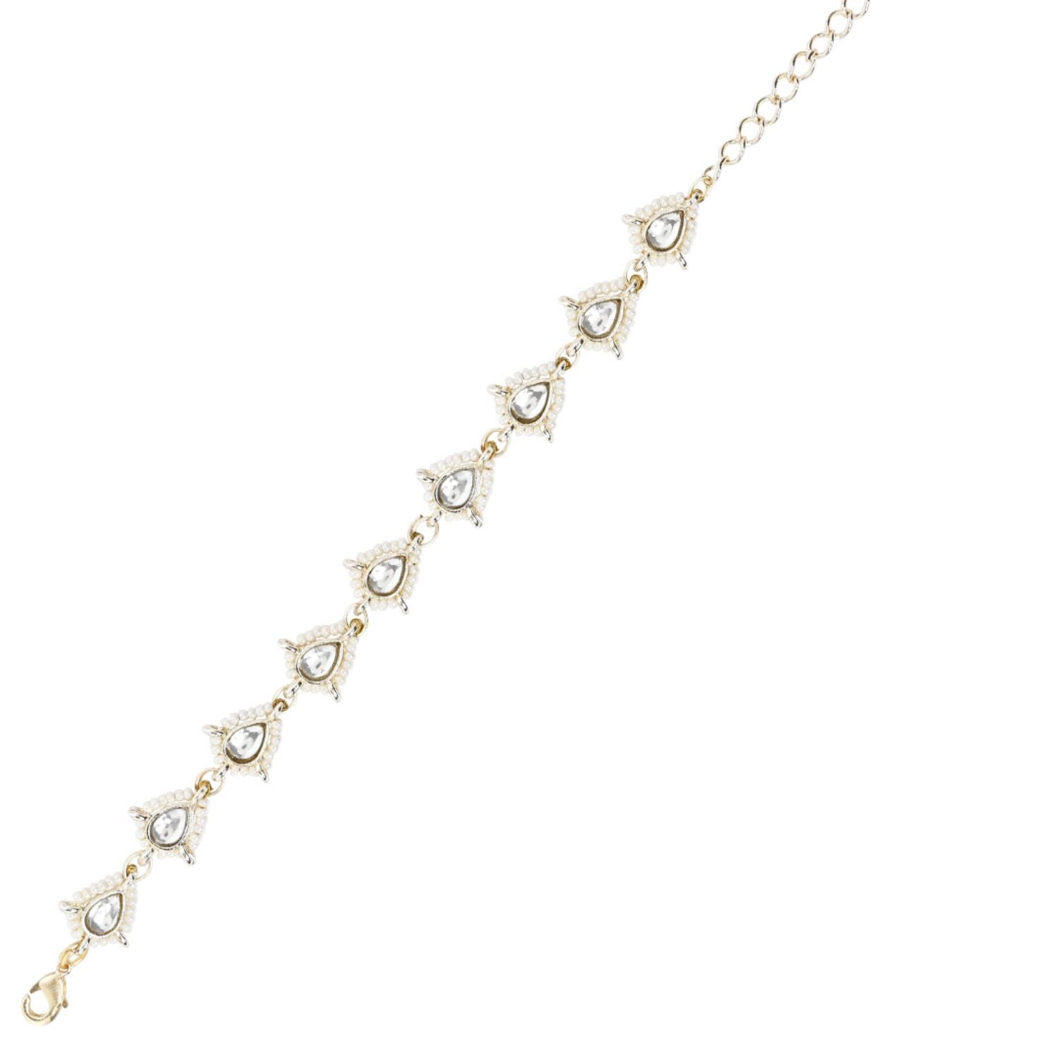 Pearl & Kundan Adjustable Bracelet