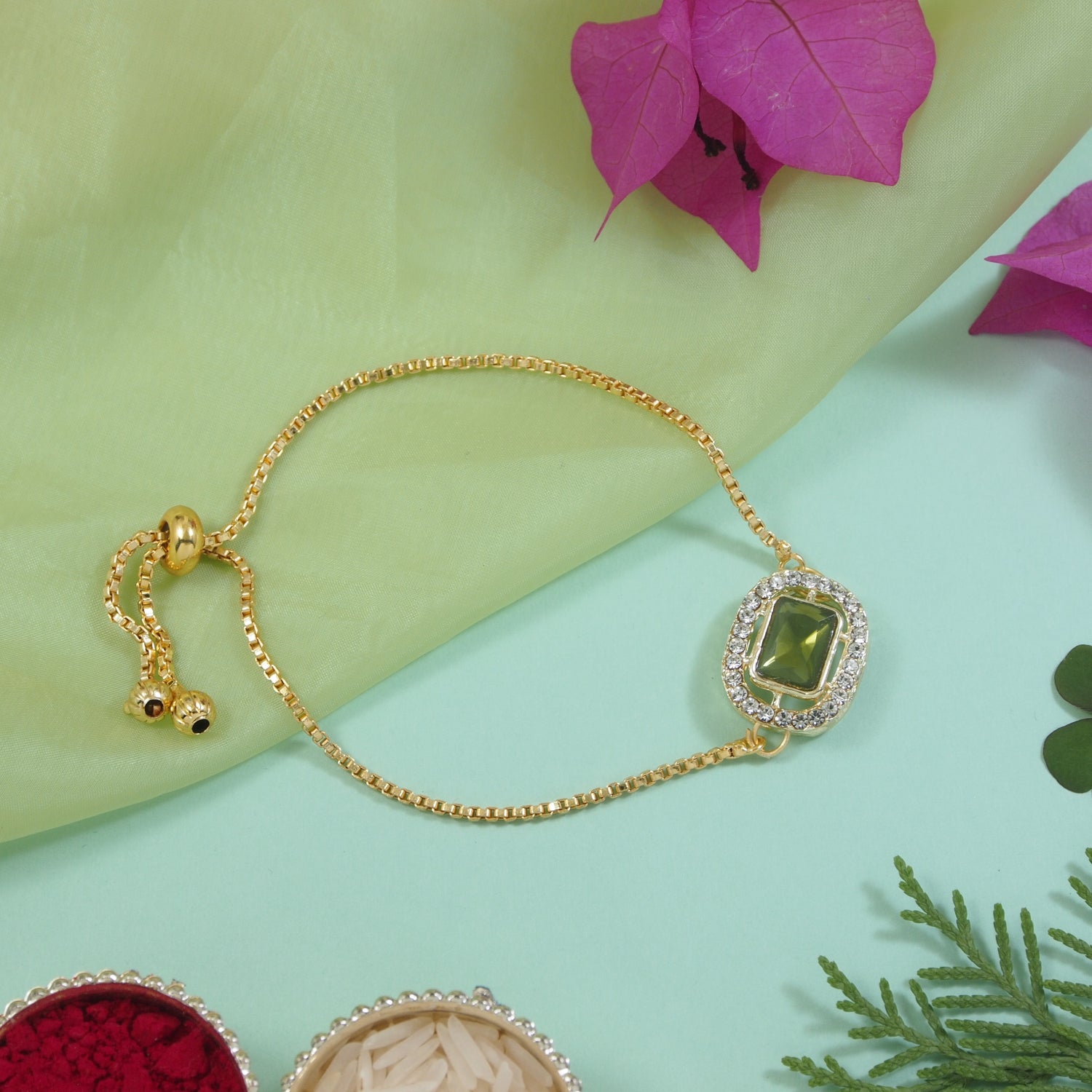 Mehendi Square-Shaped Bracelet