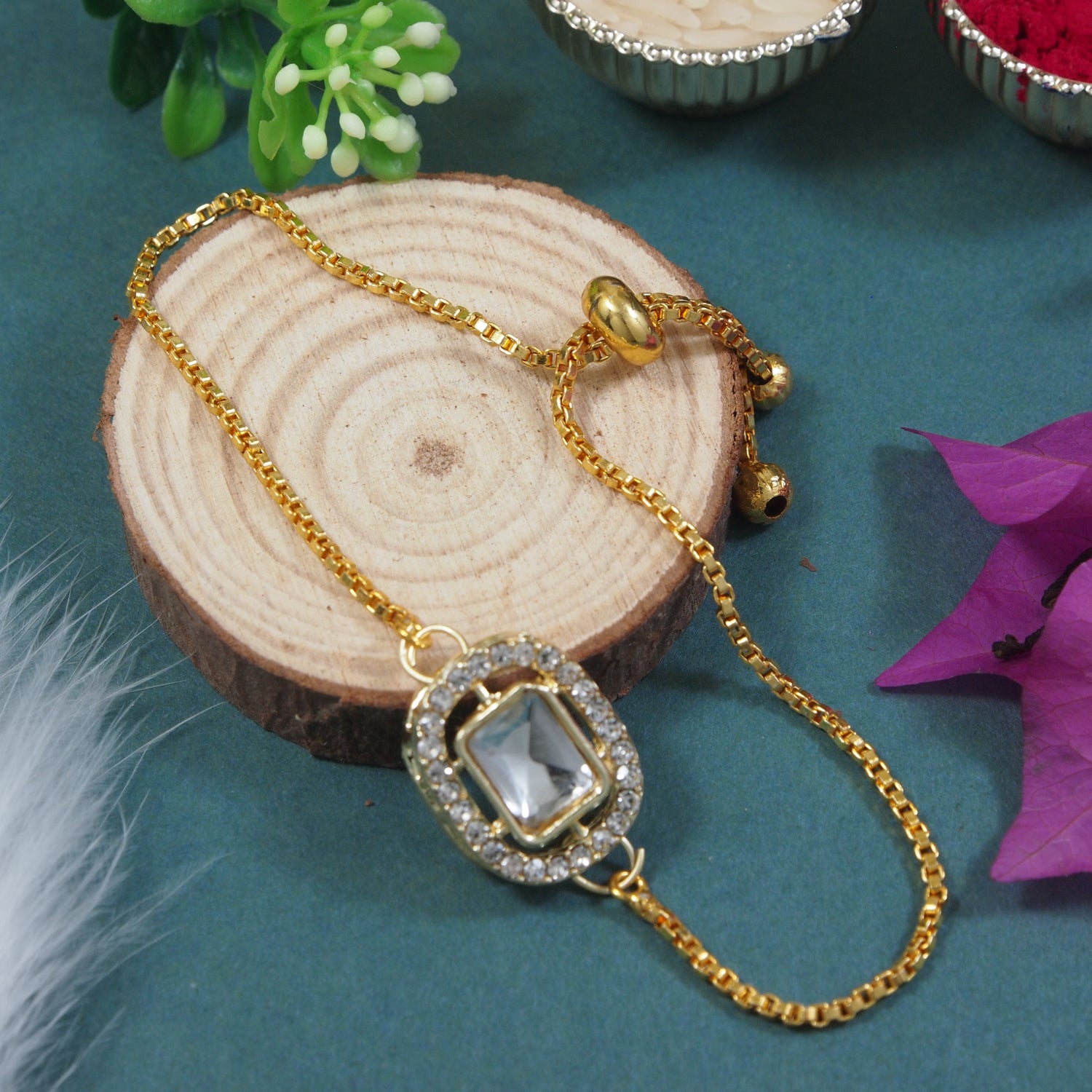 Mehendi Square-Shaped Bracelet